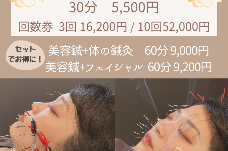 美容鍼灸　エイジングケア